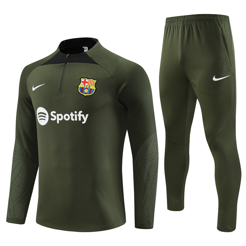 Barcelona 23-24 Long Sleeve Training Set -Army green